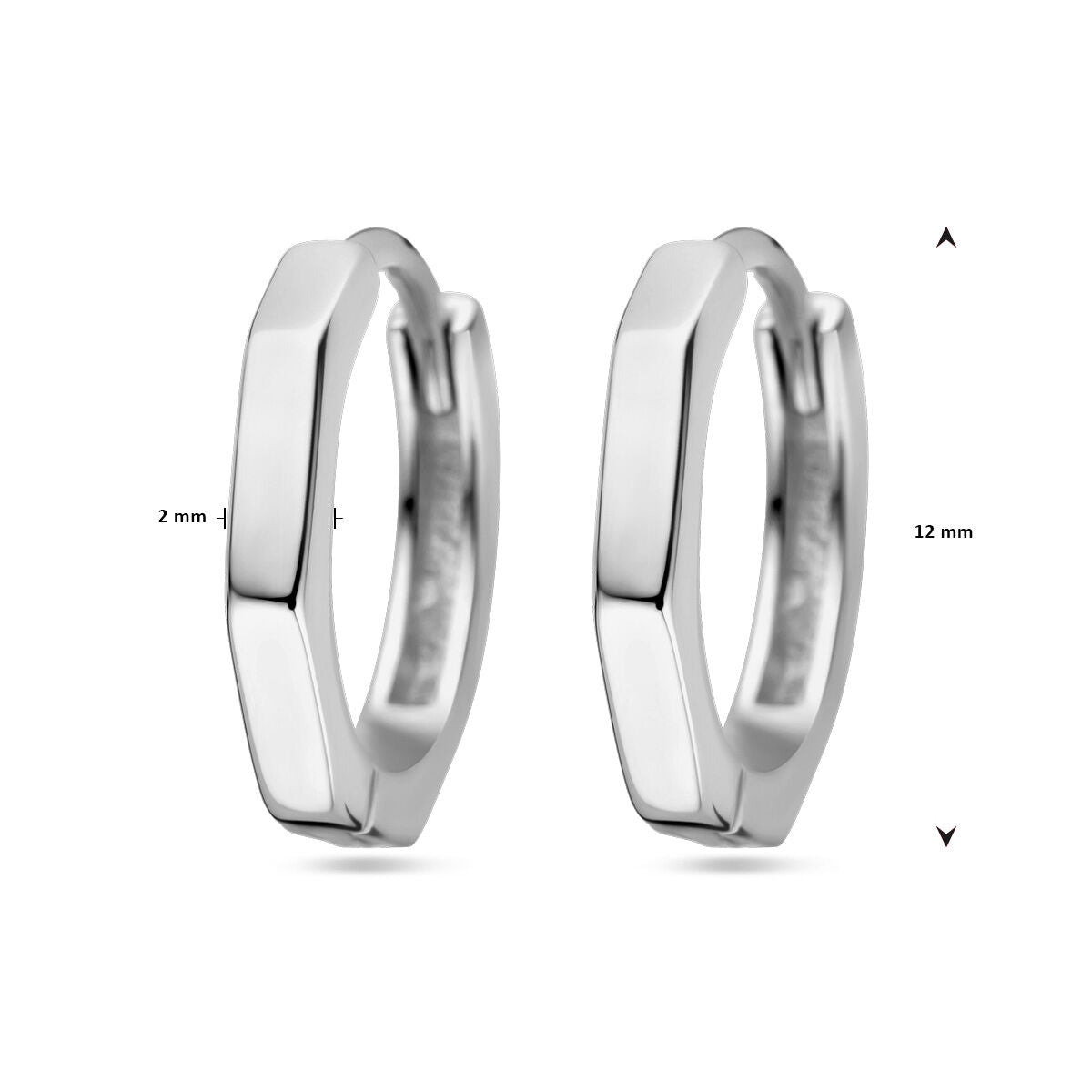orecchini a clip in argento rodiato