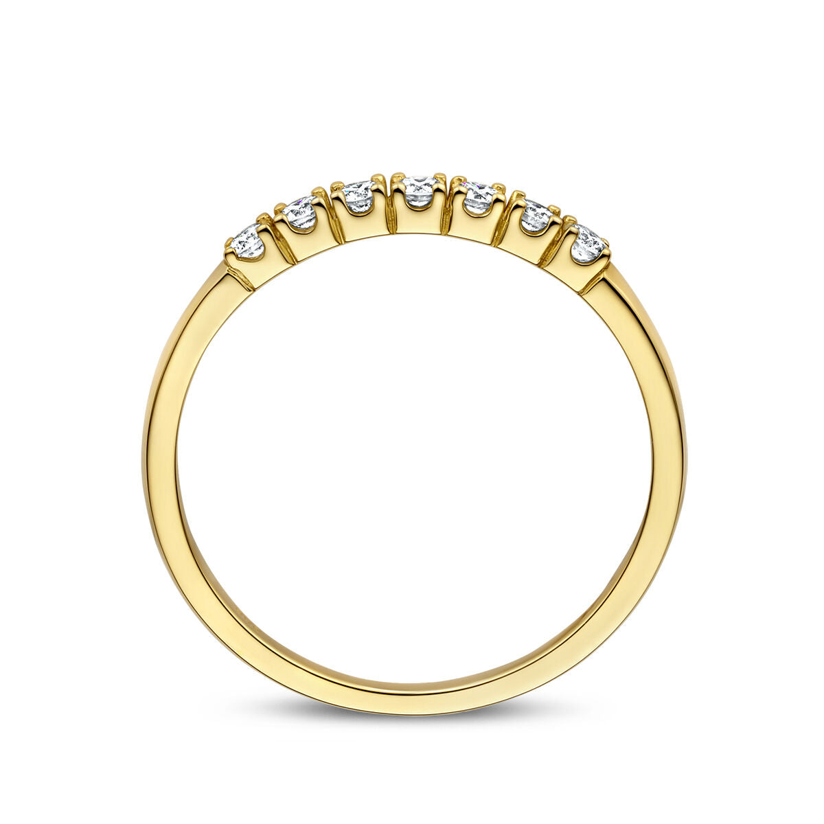 anello memoire diamante 0.21ct h si 14K oro giallo