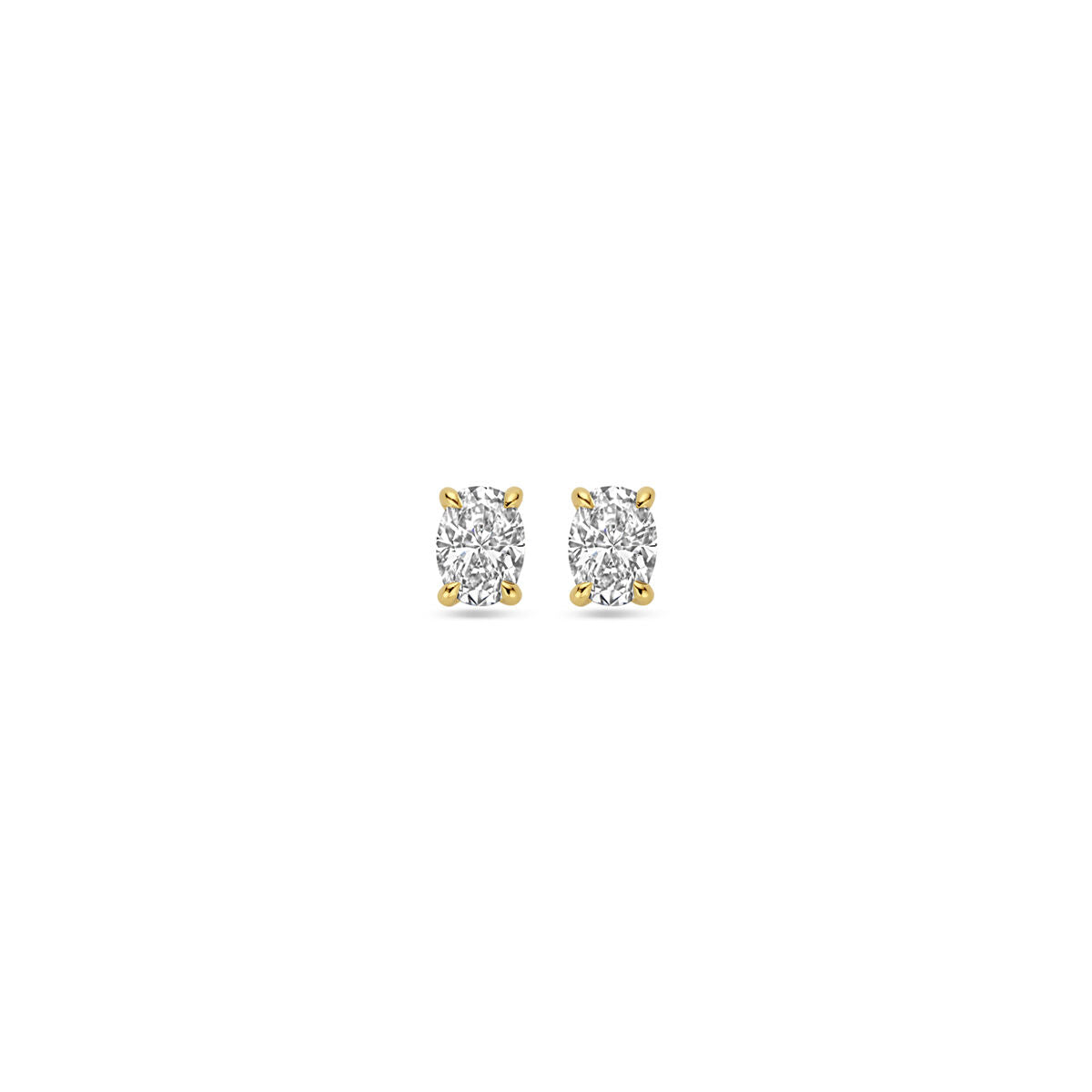 Orecchini in oro giallo 14K con diamanti lab-grown da 0,5 ct (2x 0,25 ct) di qualità H SI.