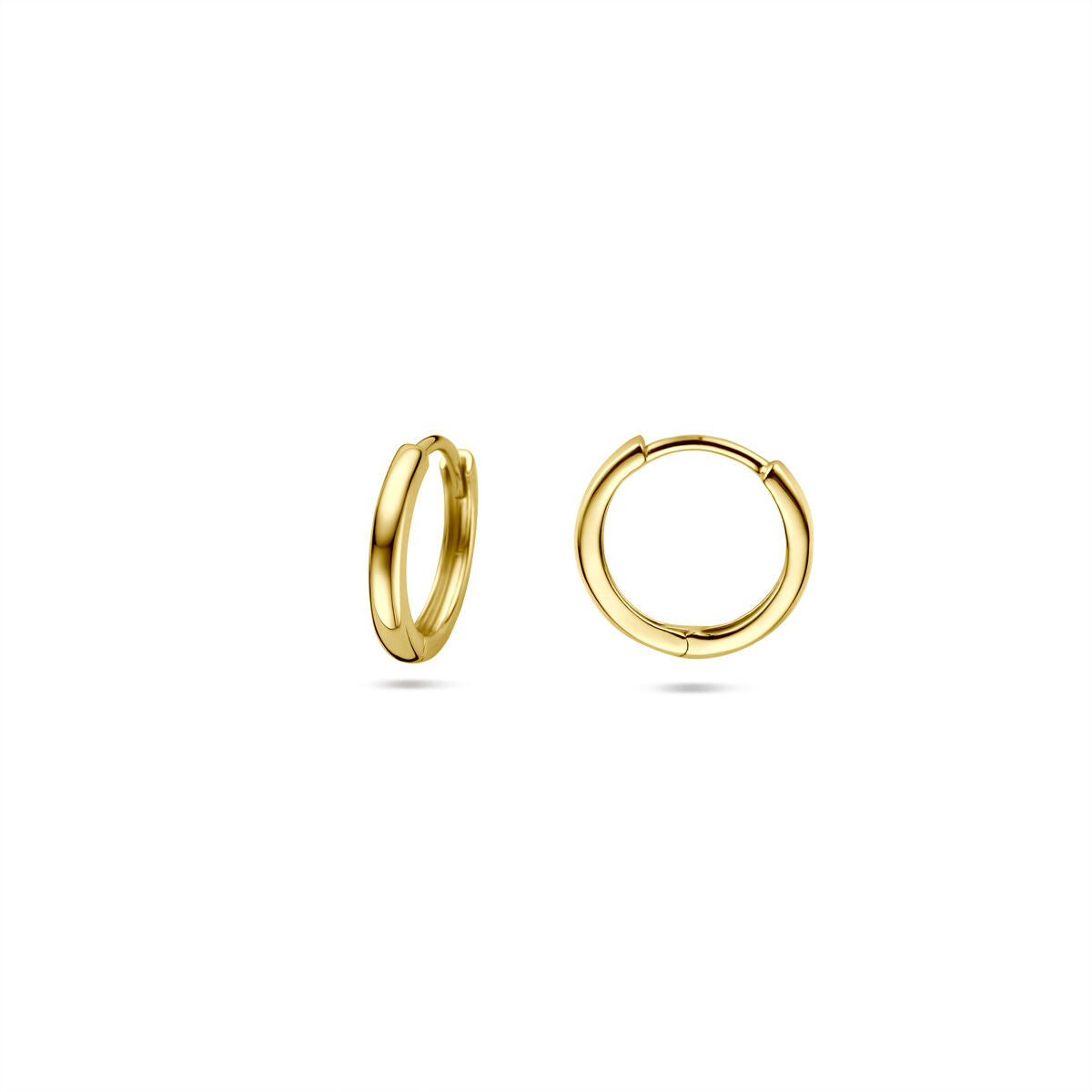 Orecchini a clip da donna in oro giallo 14k con chiusura a cerniera