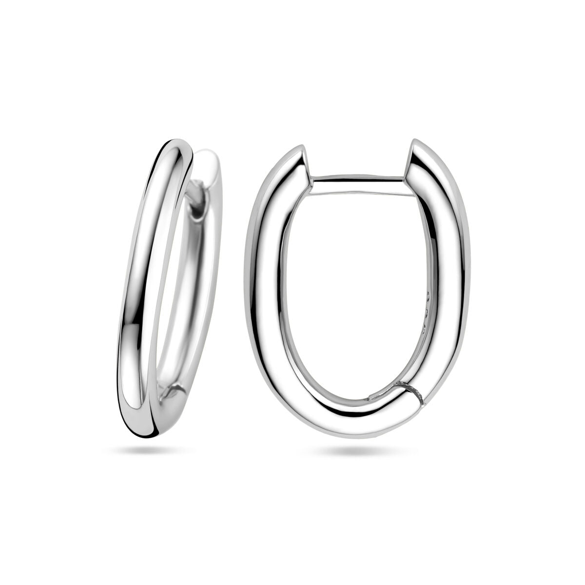 orecchini a cerchietto argento rodiato