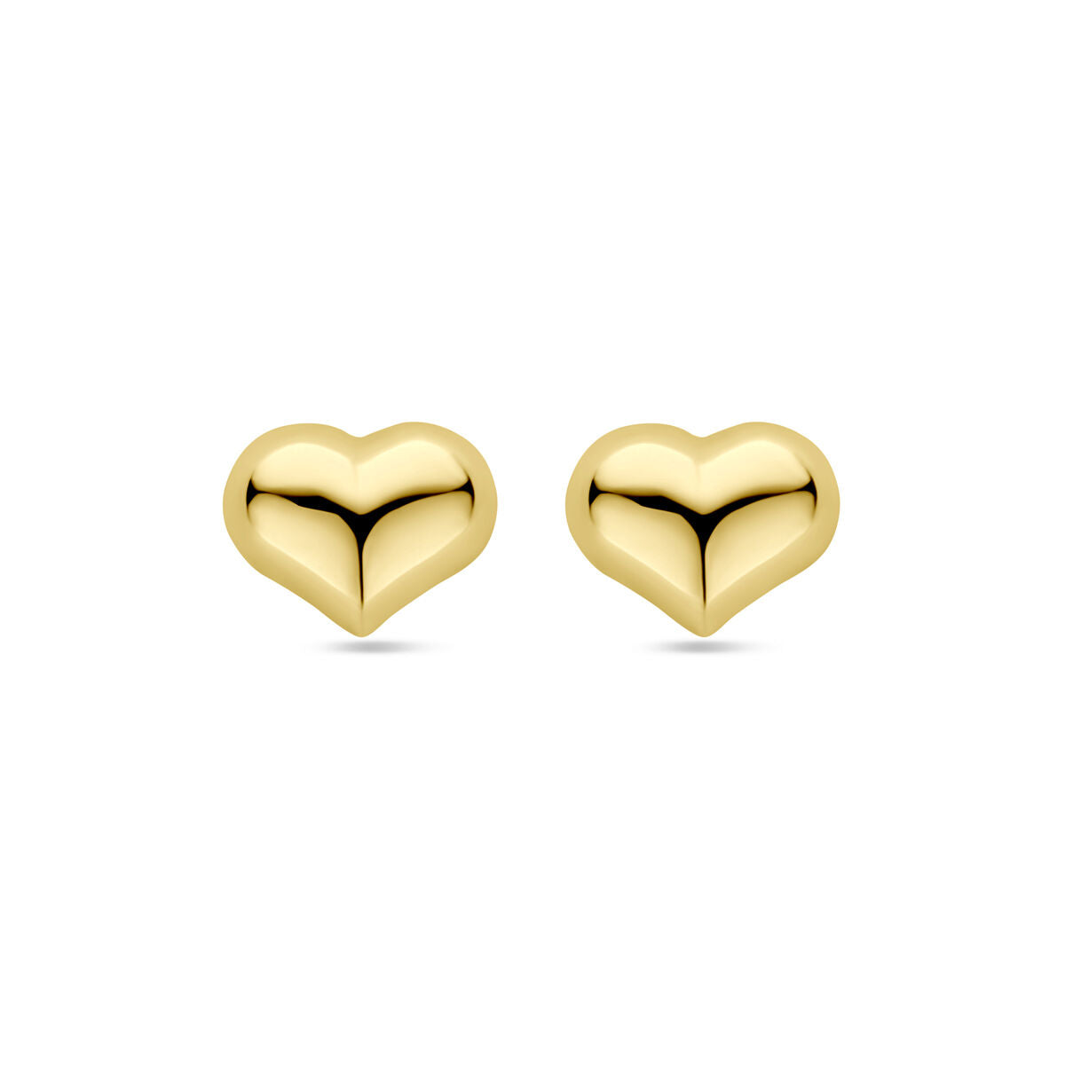 orecchini a bottone cuoricino 5,5 mm 14K oro giallo