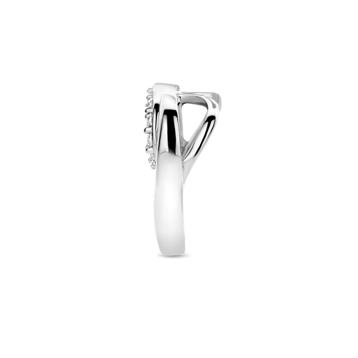 ciondolo cuore e zircone argento rodiato
