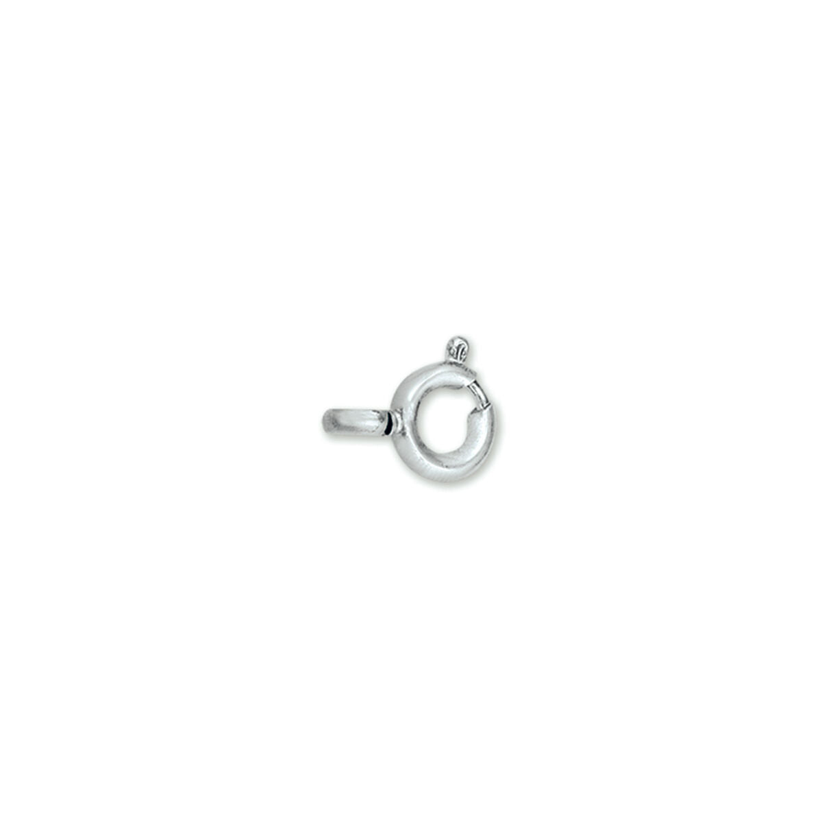 anello in argento con chiusura a molla di 8 mm