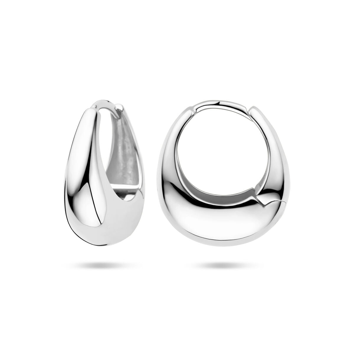 Orecchini a cerchio 19 mm argento rodiato