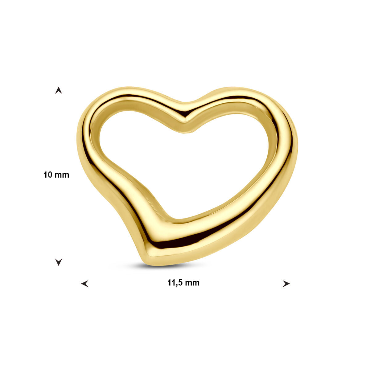 ciondolo cuore 14K oro giallo