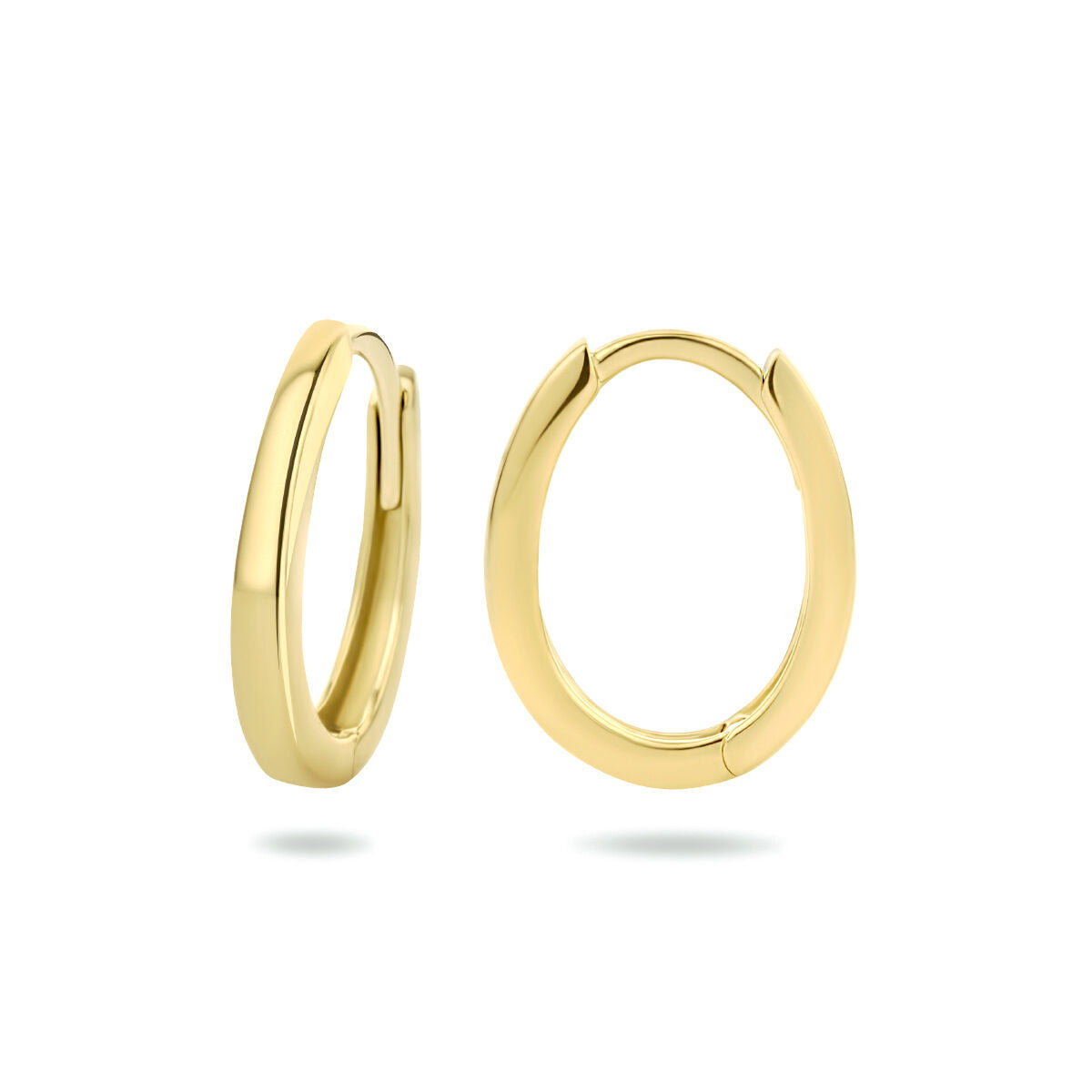 orecchini a cerchio con chiusura a scatto 14K oro giallo