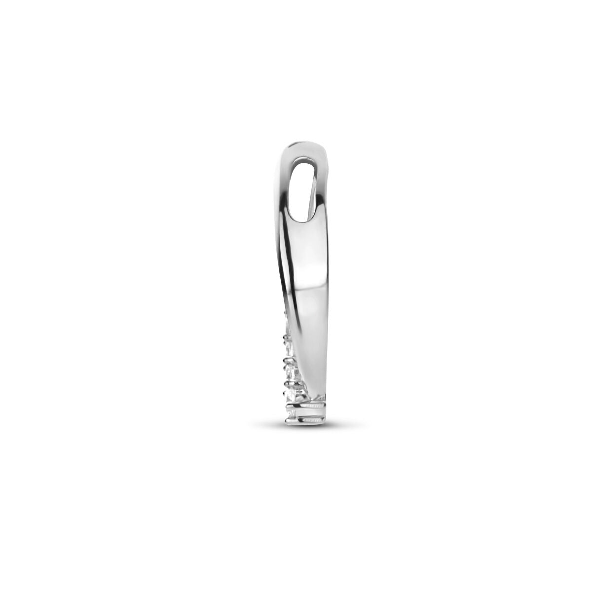 ciondolo zirconia argento rodiato