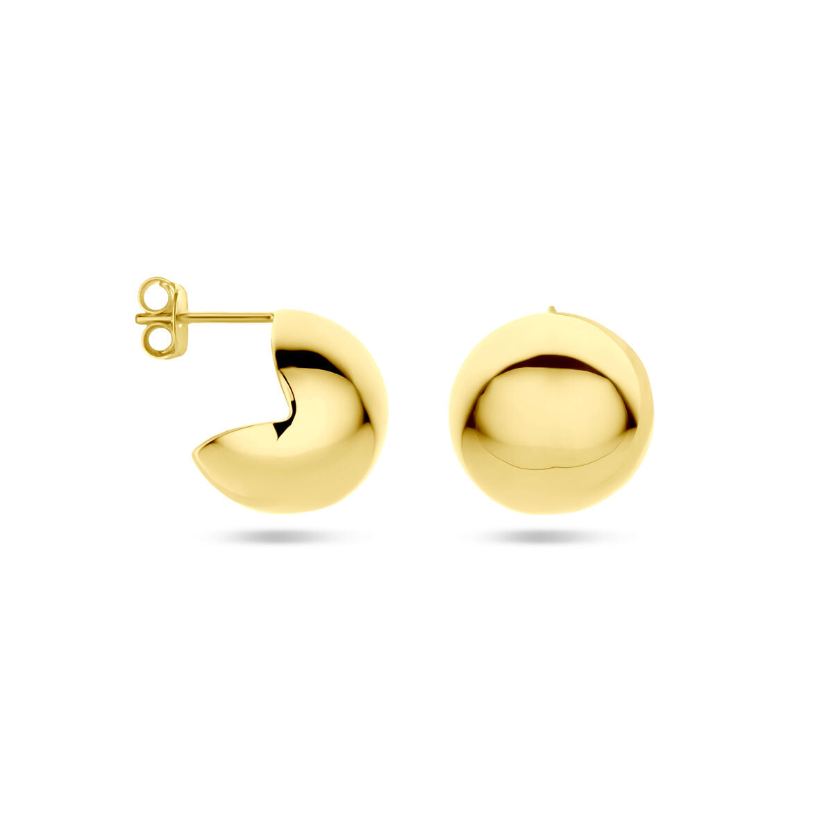 orecchini a lobo 15 mm 1 micron argento dorato (giallo)