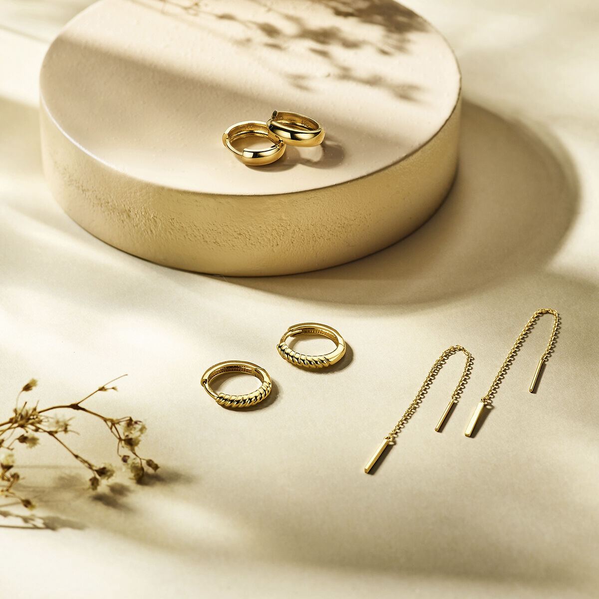 orecchini a farfalla oro giallo 14K