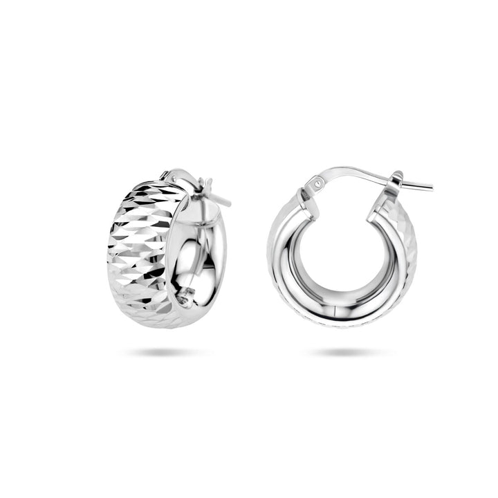 oorringen gediamanteerd zilver gerhodineerd