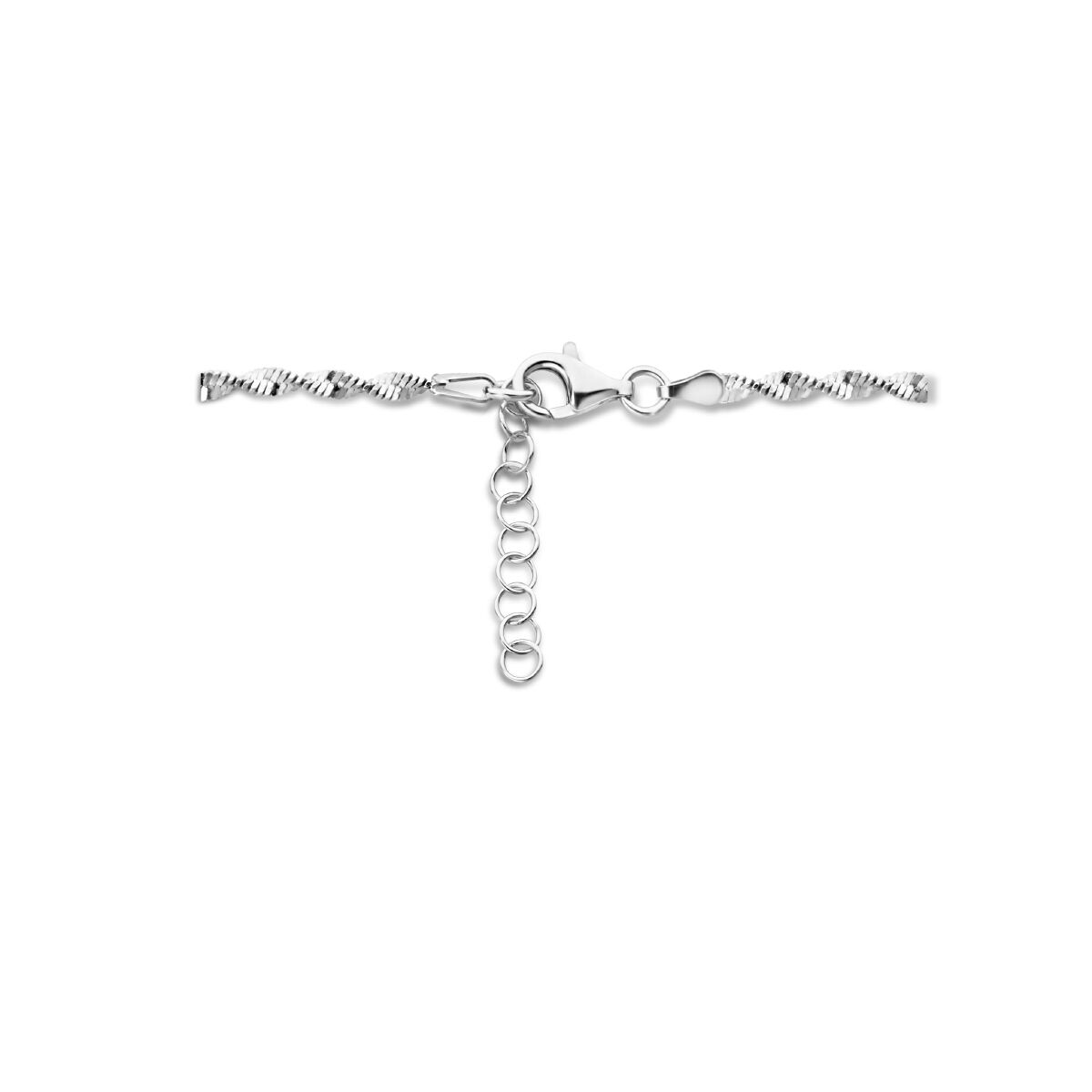 collana 2,7 mm 42 + 3 cm argento rodiato