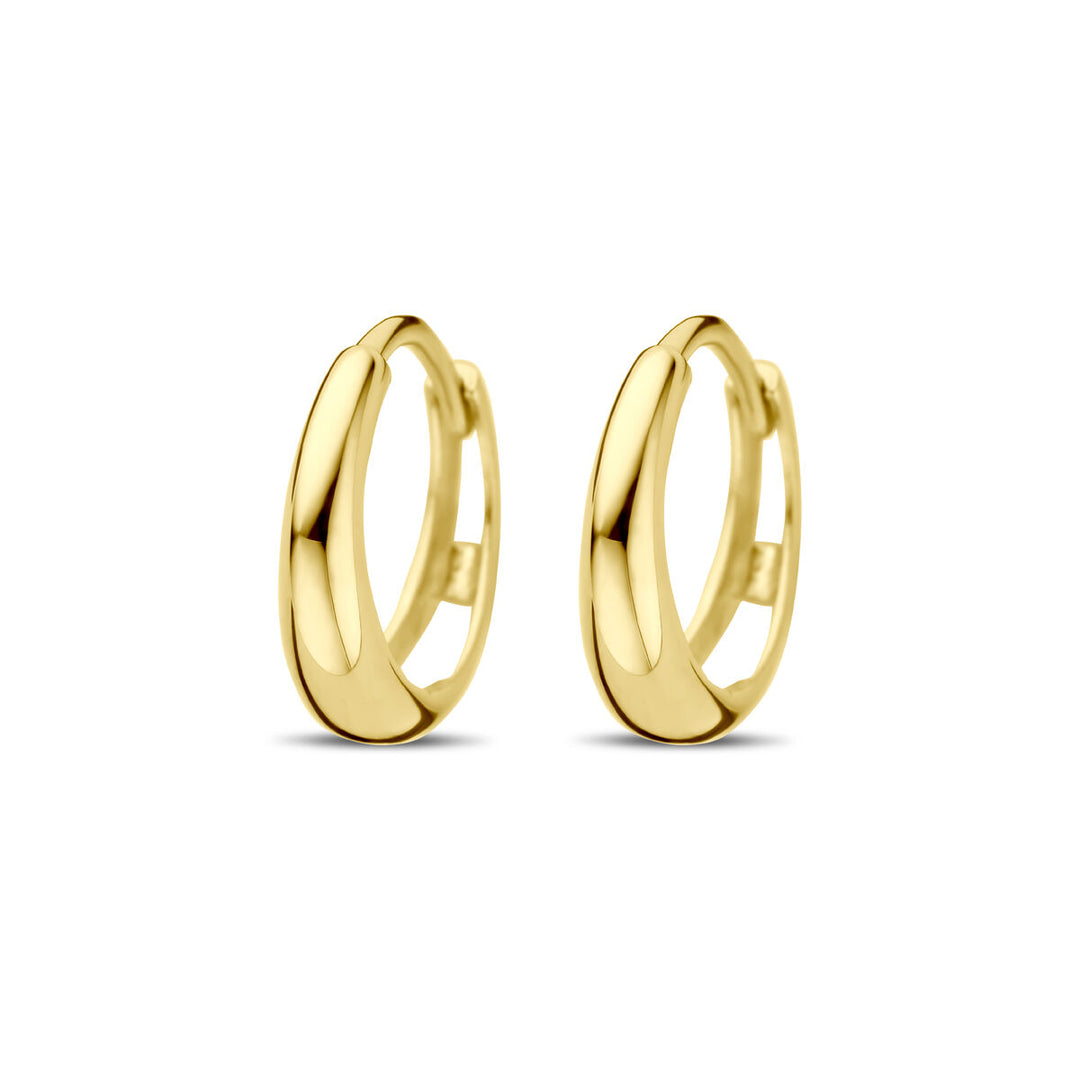 klapoorringen 12,5 mm 14K geelgoud