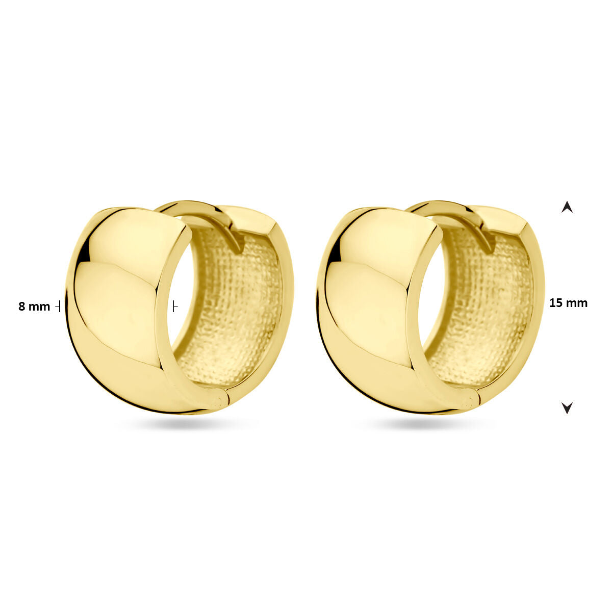 creole 15 mm oro giallo 14K