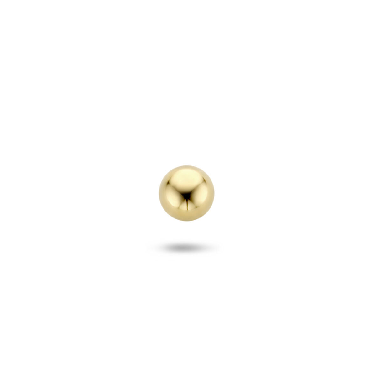Orecchino a pallina in oro giallo 14K.
