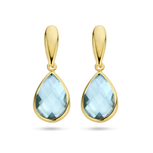 Orecchini con pietra blu
