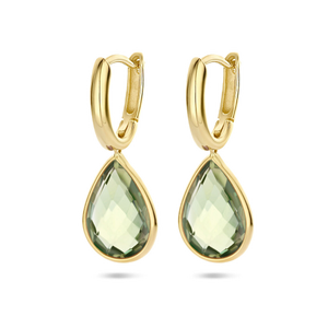 Orecchini con pietra verde