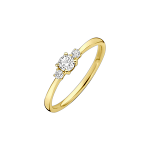 Anello in oro con diamante coltivato in laboratorio