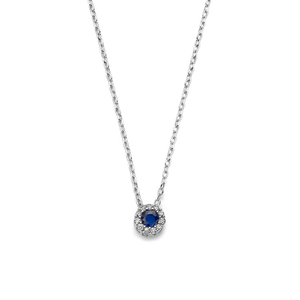 Collana con pietra blu