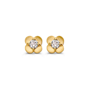 Orecchini a bottone con diamante