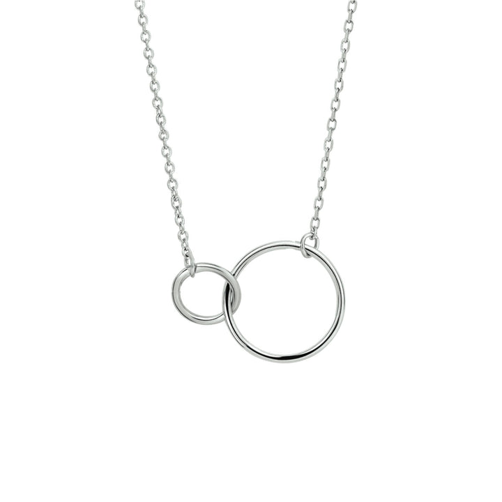 Zilveren ketting dames rondjes gerhodineerd