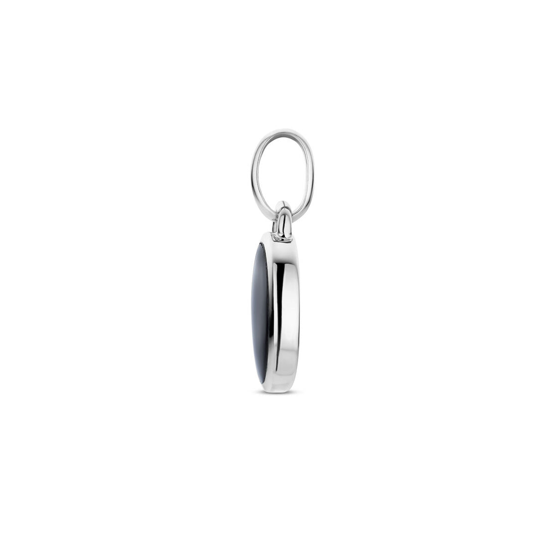 hanger onyx zilver gerhodineerd