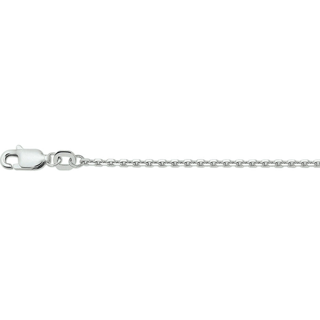 collana ancora piatta 1,6 mm 41 + 4 cm argento rodiato