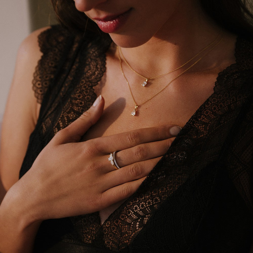 Collana Ava 0,50 crt. oro giallo