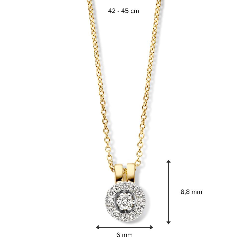 Ciondolo Entourage con Diamanti su Catena d'Oro ad Ancora 0.12 crt