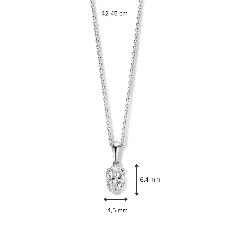 Collana Franky 0,50 ct oro bianco