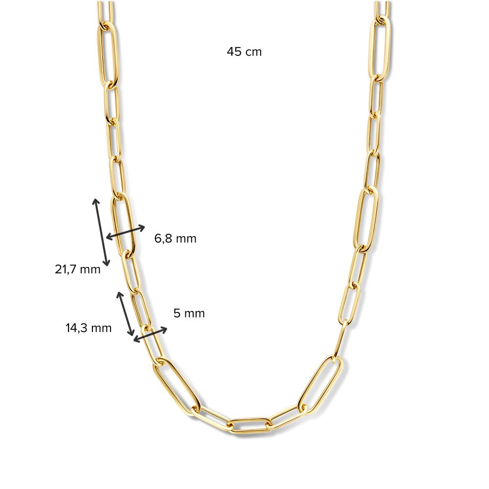 Collana in Oro Giallo 14K con Lussuosa Chiusura a Moschettone – Elegante Gioiello da Donna
