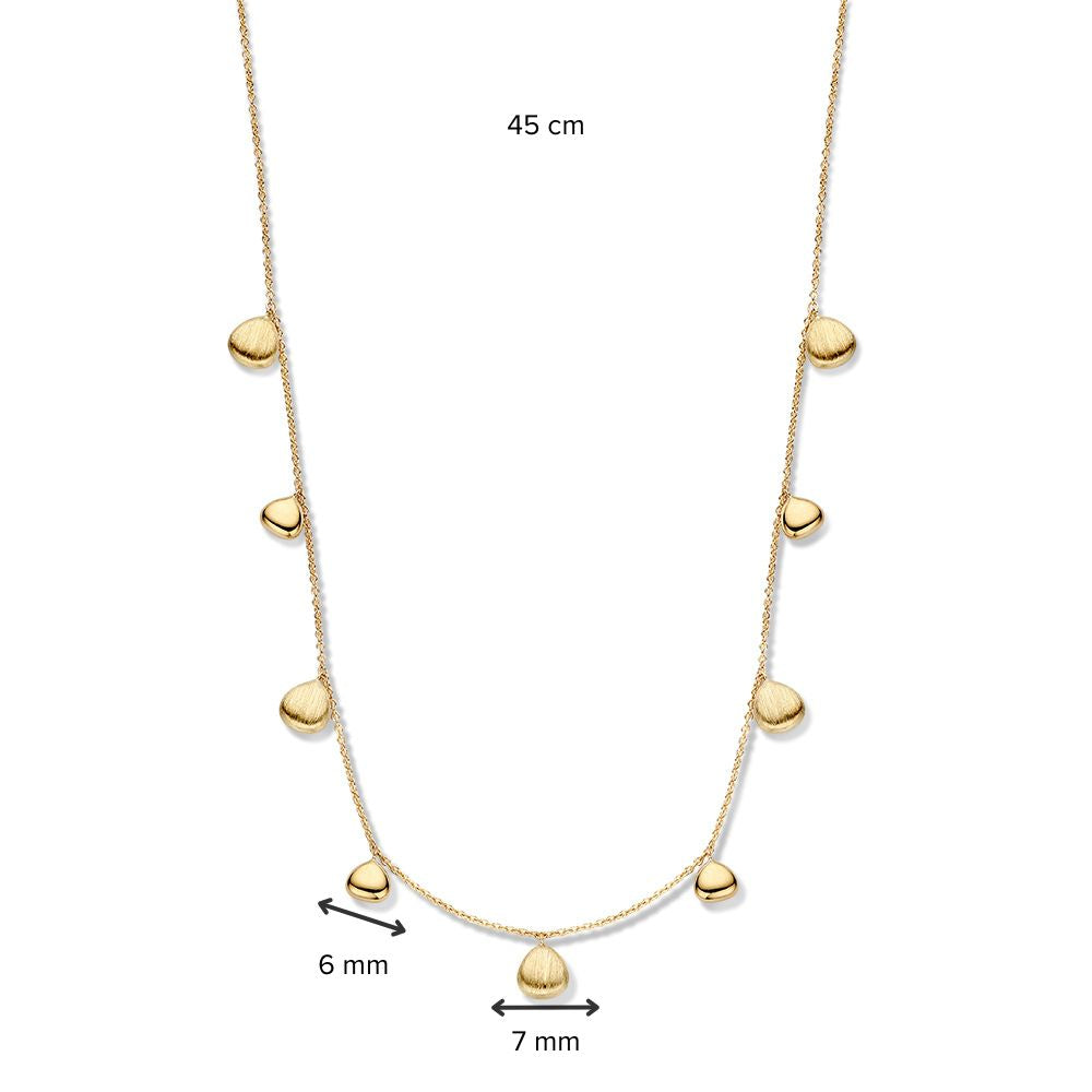 Collana in Oro Giallo 14K con Elementi Ovali – Gioiello Giocoso ed Elegante per Donna