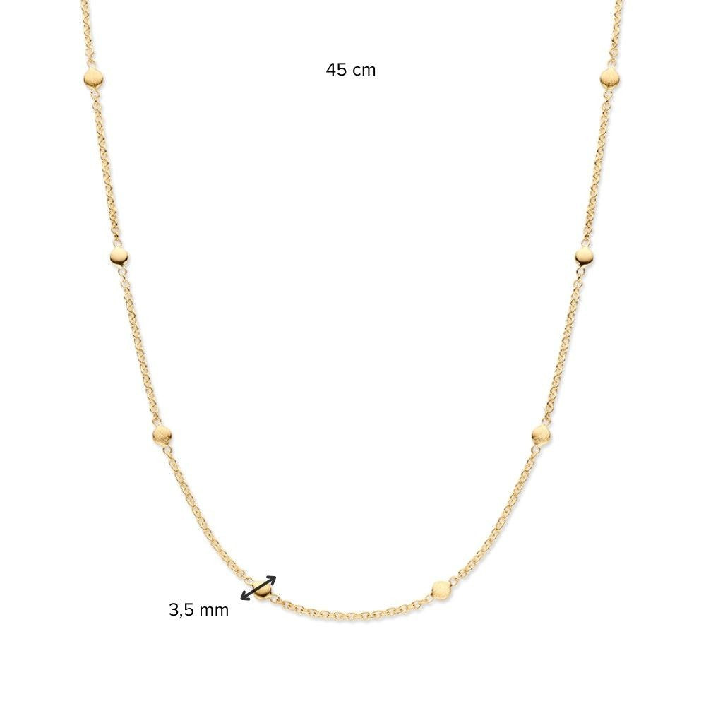 Collana in Oro Giallo 14K con Elementi Dorati di Lusso – Gioiello Elegante per Donna