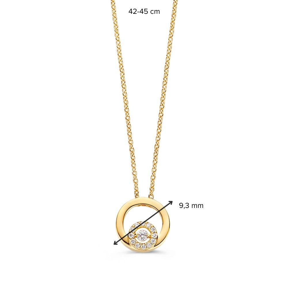 Collana in Oro Giallo con Diamanti - 14 Carati Eleganza Senza Tempo