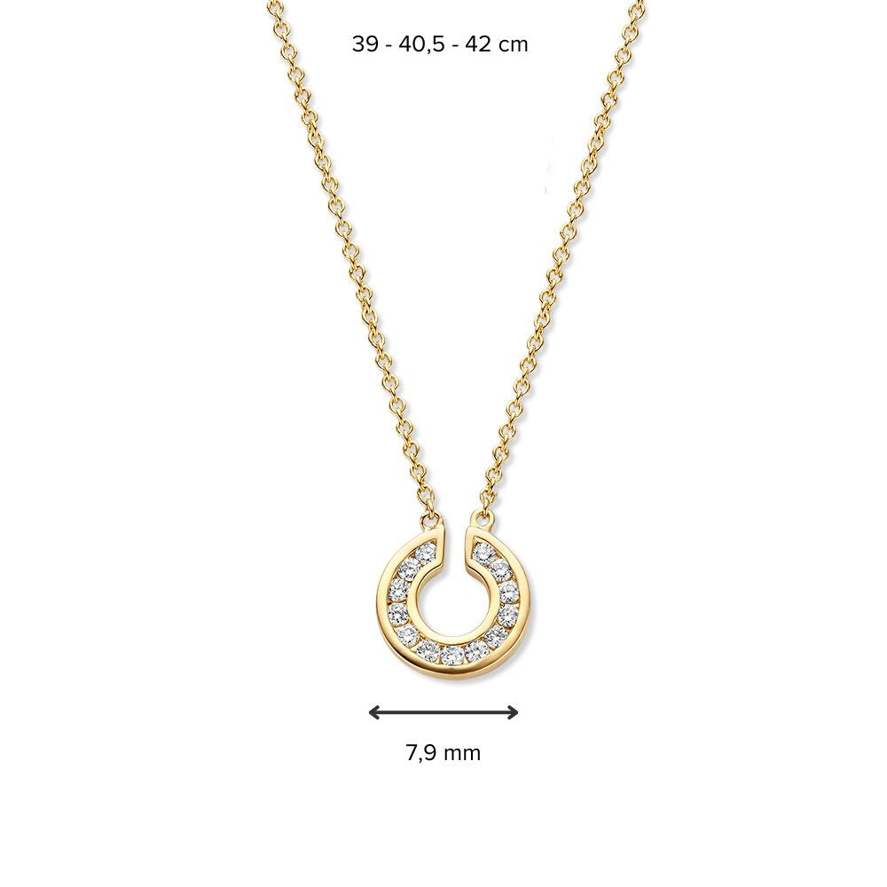 Collana in Oro Giallo con Diamante - Eleganza 14 Carati