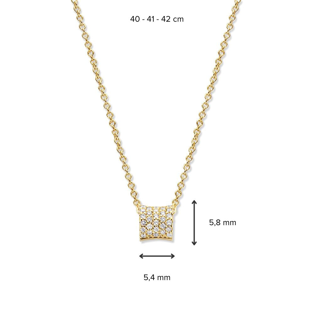 Collana in Oro Giallo con Diamante - Lusso Raffinato 14 Carati