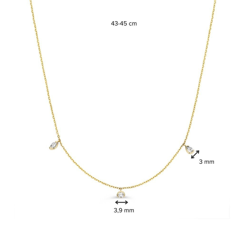 Collana oro giallo brillante 0,24 crt.