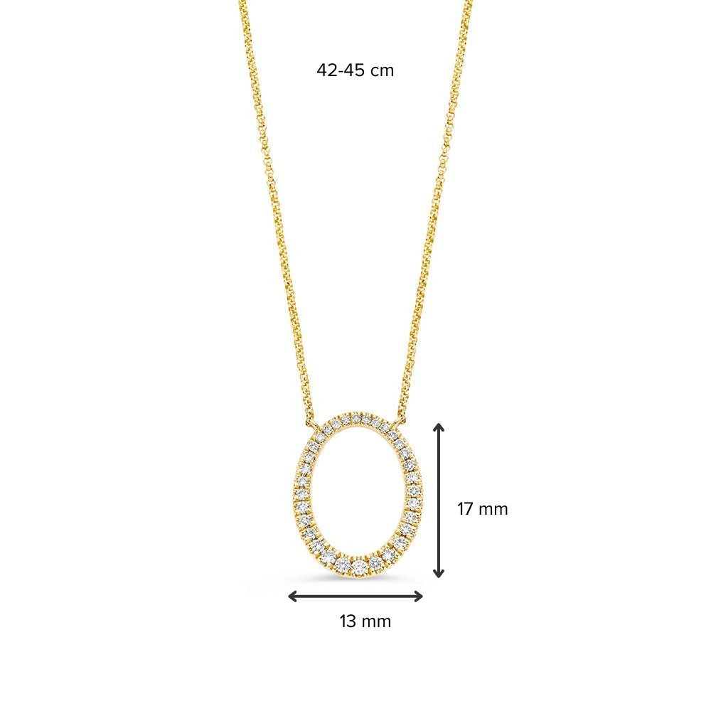 Collana in oro giallo con brillante 0,25 crt.