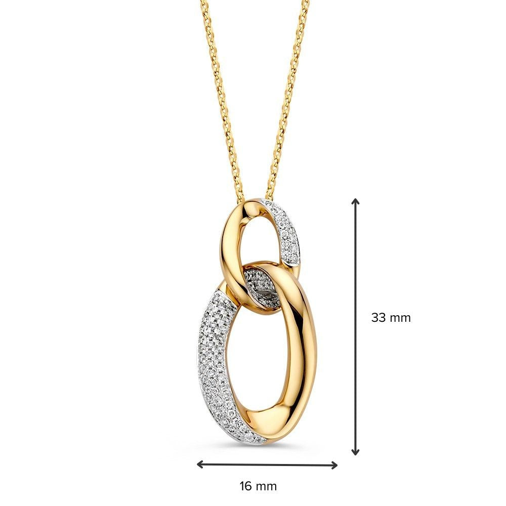 Ciondolo di Lusso in Oro Giallo con Diamanti e Elegante Collana – Eleganza Senza Tempo