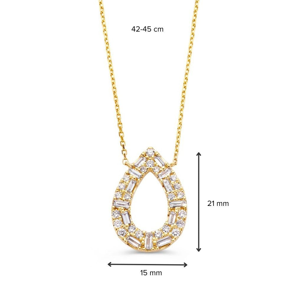 Collana in Oro Giallo 14K con Diamanti da 0,81 crt – Gioiello di Lusso per Donna