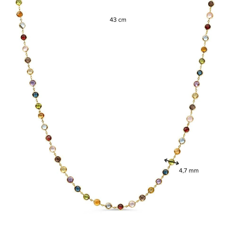 Collana in oro giallo con pietra preziosa