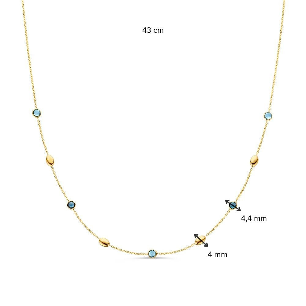 Collana oro giallo pietra preziosa