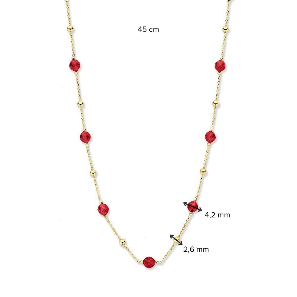 Collana oro giallo zircone