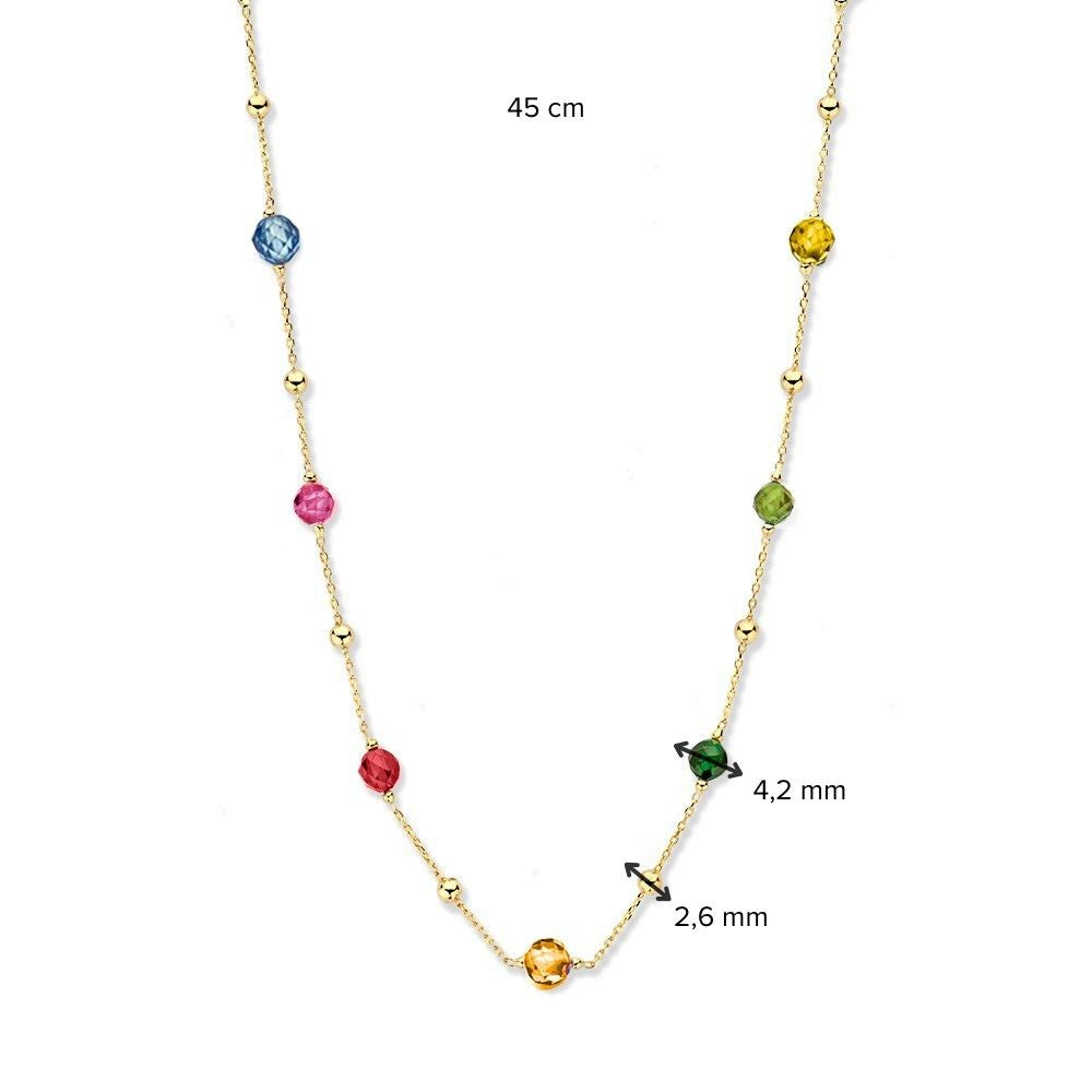 Collana oro giallo zirconia