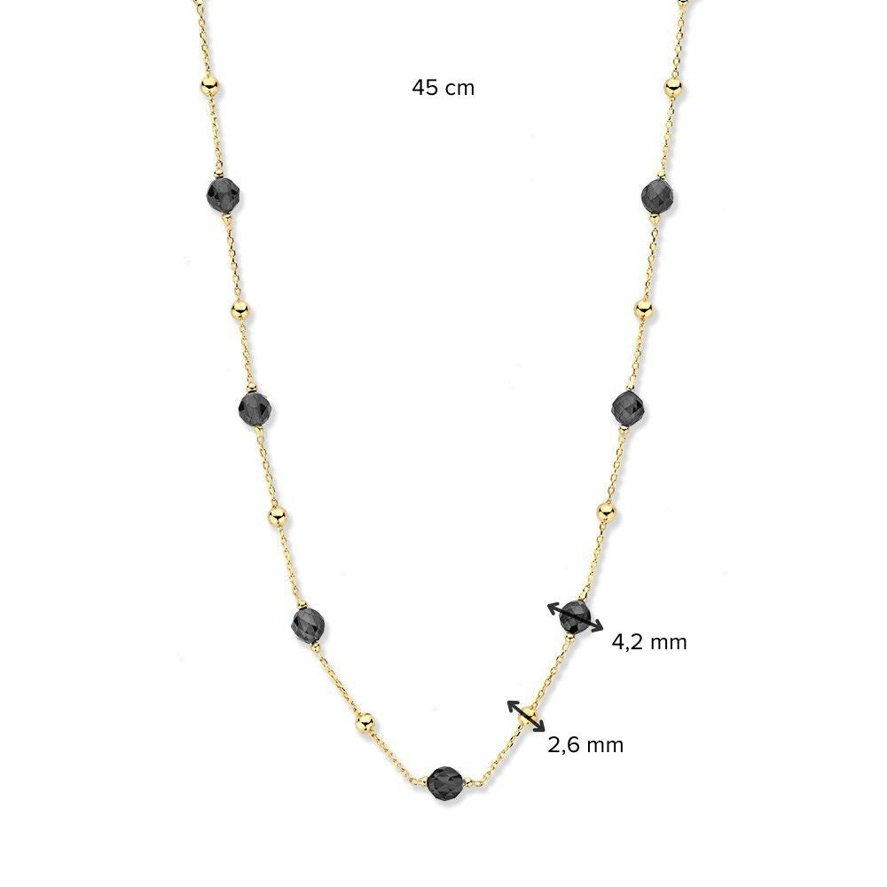 Collana oro giallo zirconia