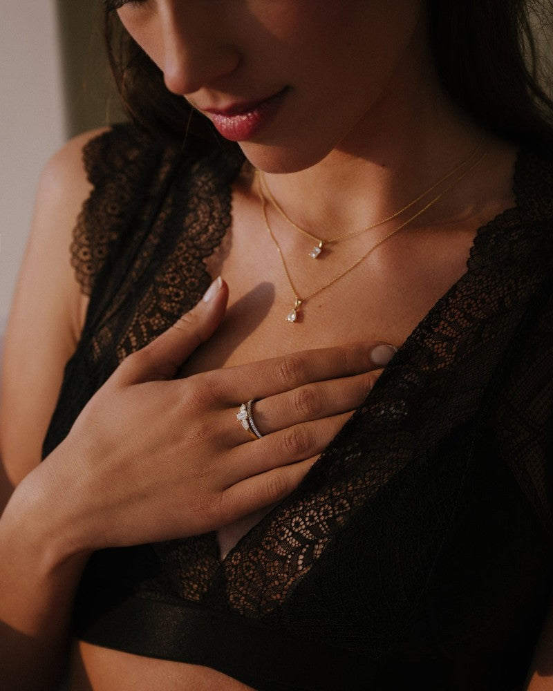 Collana Nora 0,50 ct oro bianco