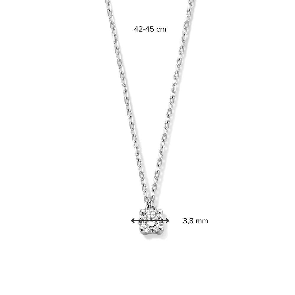 Collana Olivia 0,20 ct oro bianco