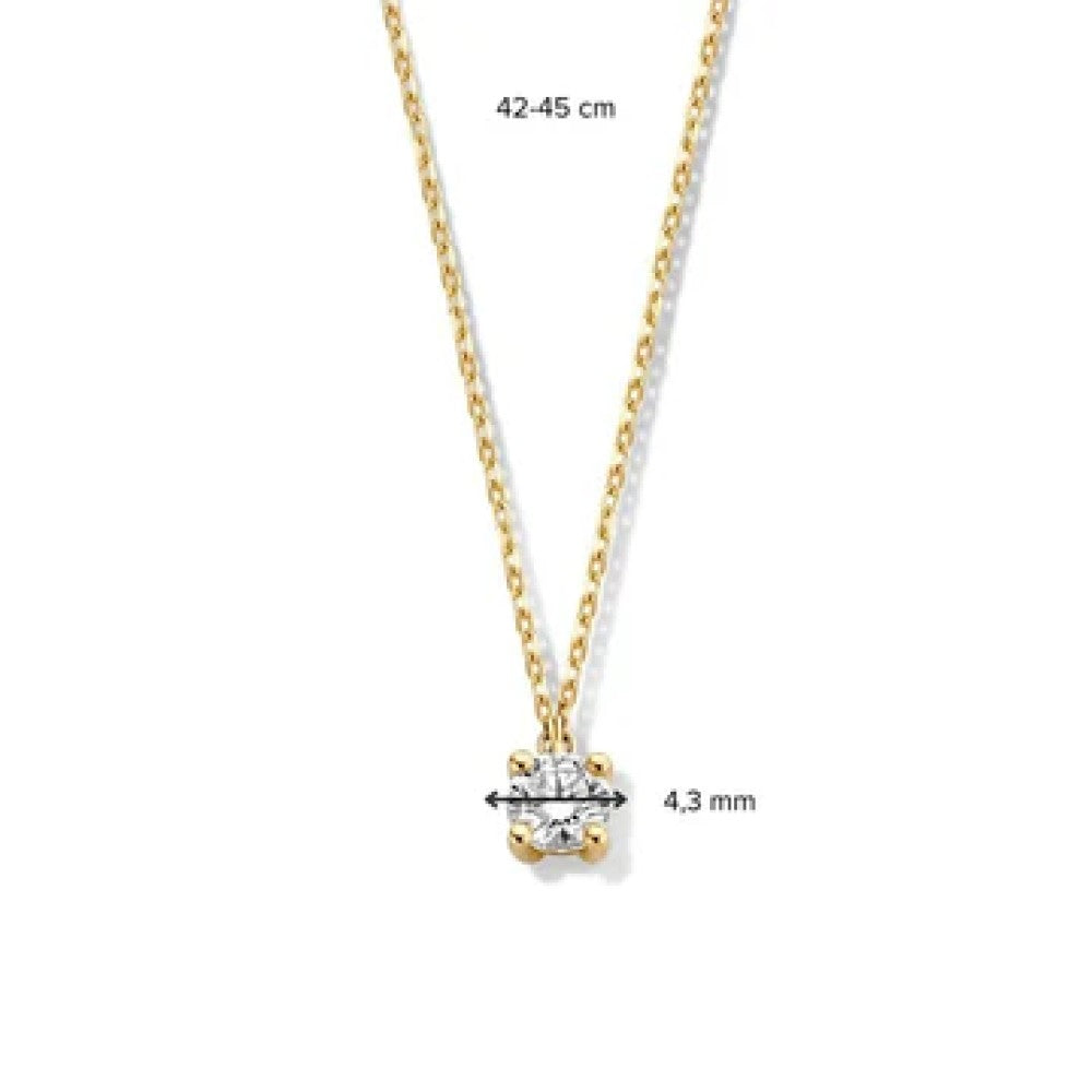 Collana Olivia 0,30 ct oro giallo
