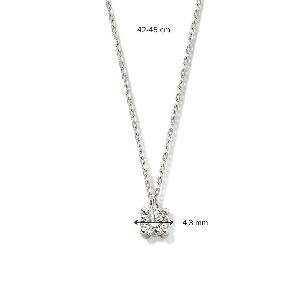 Collana Olivia 0,30 ct oro bianco