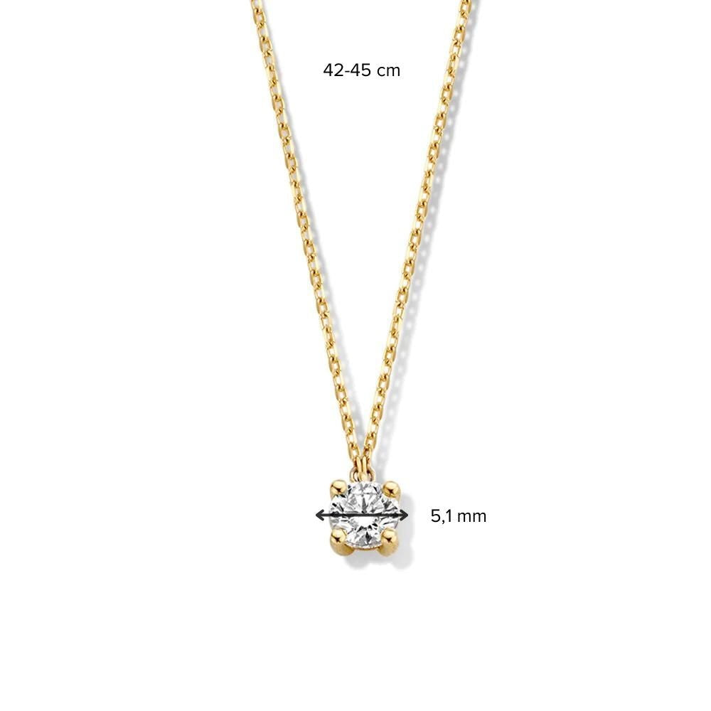 Collana Olivia 0,50 crt. oro giallo